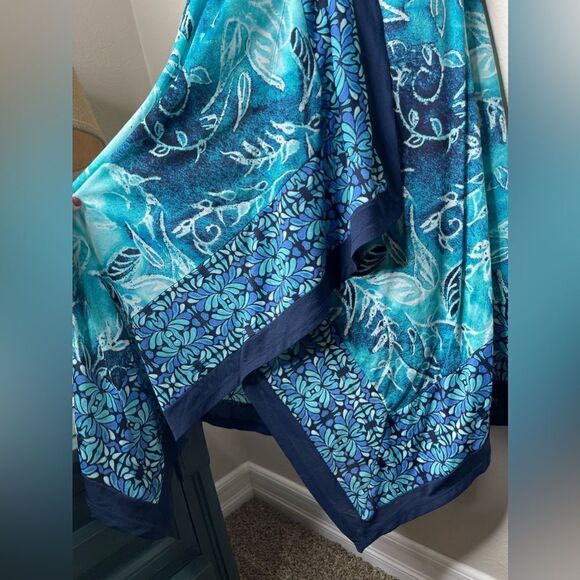 Style & Co. Blue Floral Print Watercolor Dress XS - Picture 6 of 9